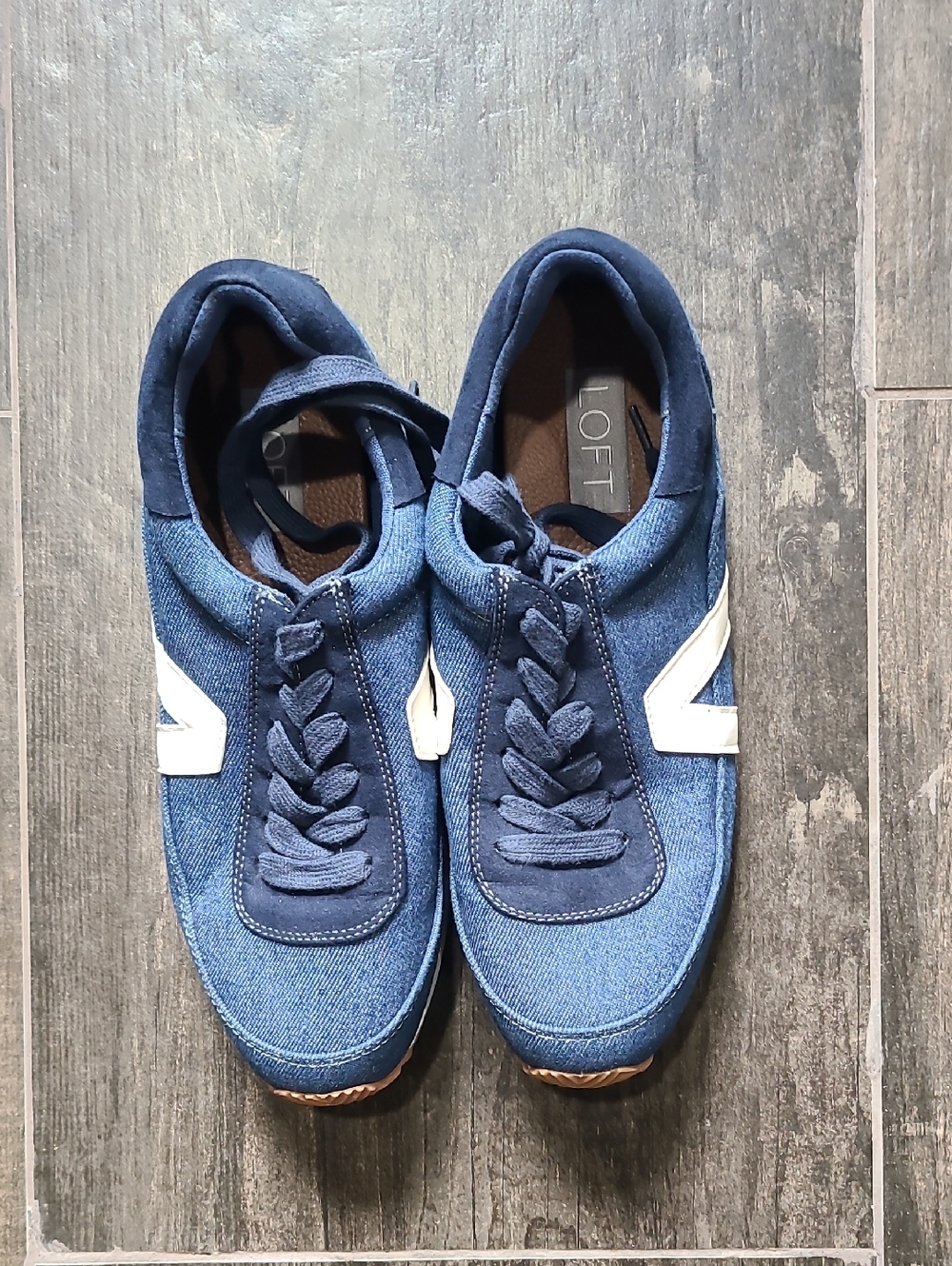 LOFT Denim Navy & White Men's Lace-Up Sneakers